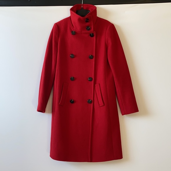 Ann Taylor Red Wool Coat Sz S NWT - Picture 2 of 10